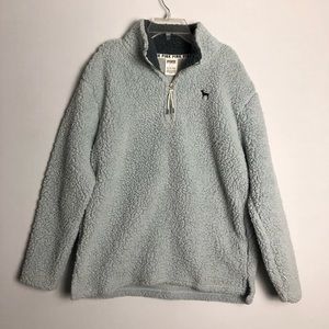Victoria’s Secret Sherpa pullover quarter zip PINK